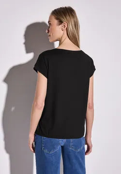 Street One round neck plain t Shirt in Black or Red  323150