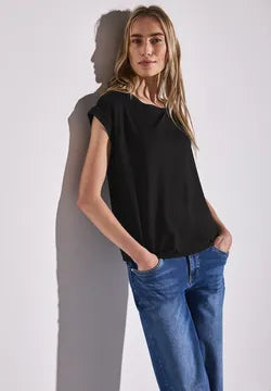 Street One round neck plain t Shirt in Black or Red  323150