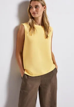 Street One Sleeveless top with Mesh shoulder detail  323559