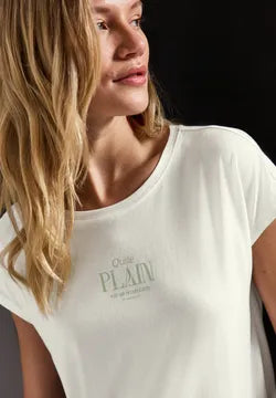 Street One Cotton t Shirt  323581 Off White