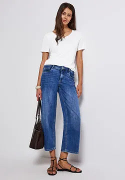 Street One Double layered top with sweetheart neckline and short sleeve 323675
