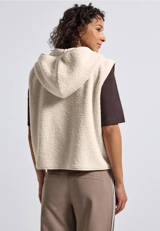 Street One Teddy Vest with hood 323900