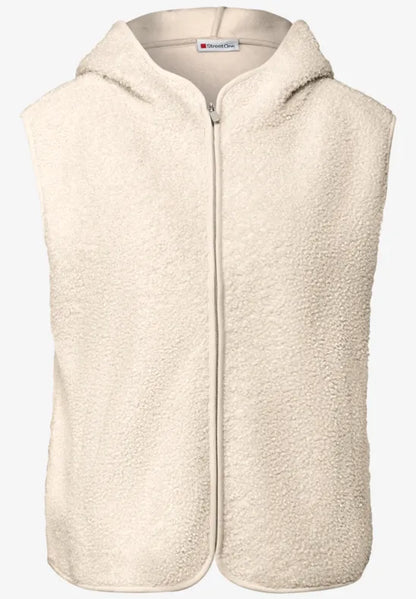 Street One Teddy Vest with hood 323900