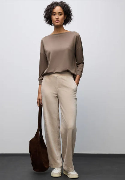 Street One Supersoft light sweatshirt in Mocha