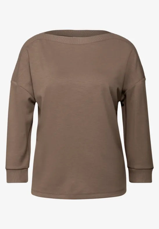 Street One Supersoft light sweatshirt in Mocha