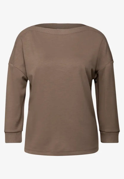 Street One Supersoft light sweatshirt in Mocha