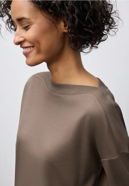 Street One Supersoft light sweatshirt in Mocha