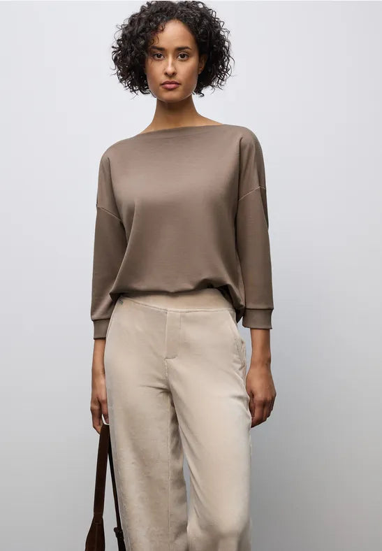 Street One Supersoft light sweatshirt in Mocha