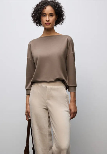 Street One Supersoft light sweatshirt in Mocha