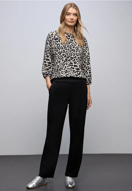 Street One Grey Leopard print Sweatshirt