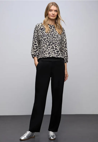 Street One Grey Leopard print Sweatshirt