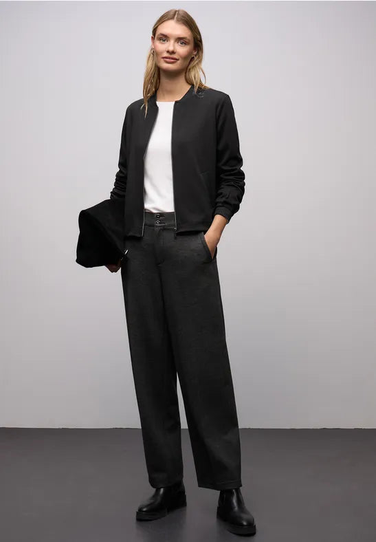 Street One Soft Lightweight zip jacket with glitter Details 324274