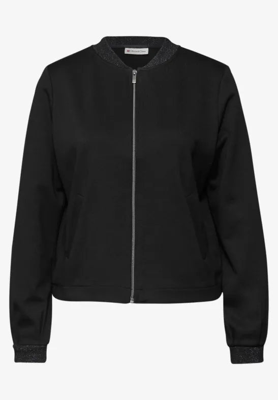 Street One Soft Lightweight zip jacket with glitter Details 324274