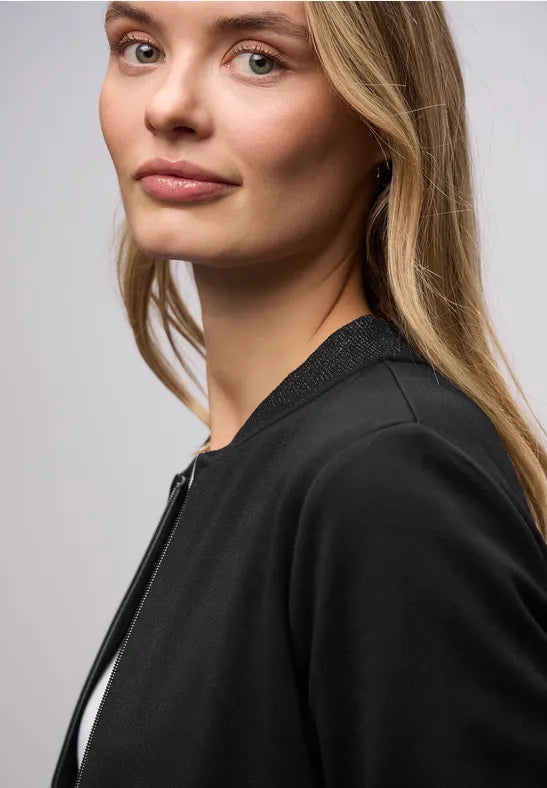 Street One Soft Lightweight zip jacket with glitter Details 324274