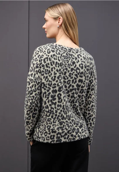 Cecil fluffy Leopard Print knit 324285
