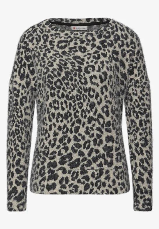 Cecil fluffy Leopard Print knit 324285