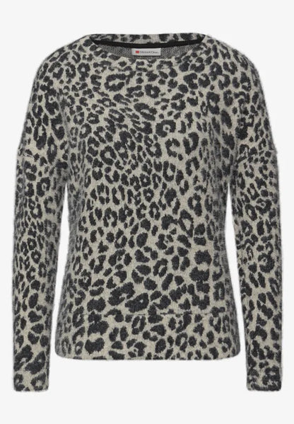Cecil fluffy Leopard Print knit 324285