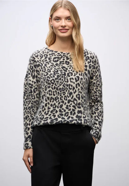Cecil fluffy Leopard Print knit 324285