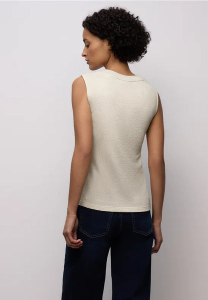 Street One Sleeveless turtleneck with lurex. Black or Champagne 324288
