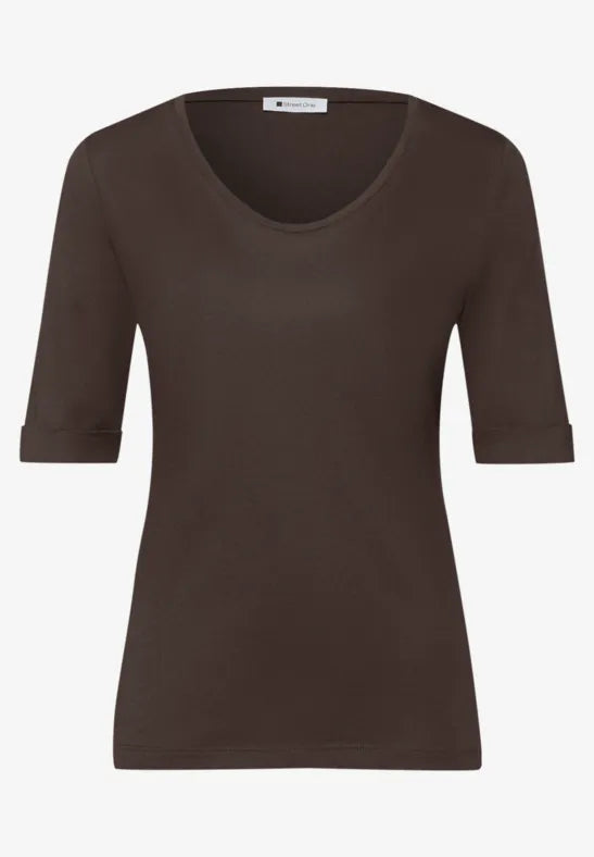 Street One Cotton V Neck T Shirt 324528