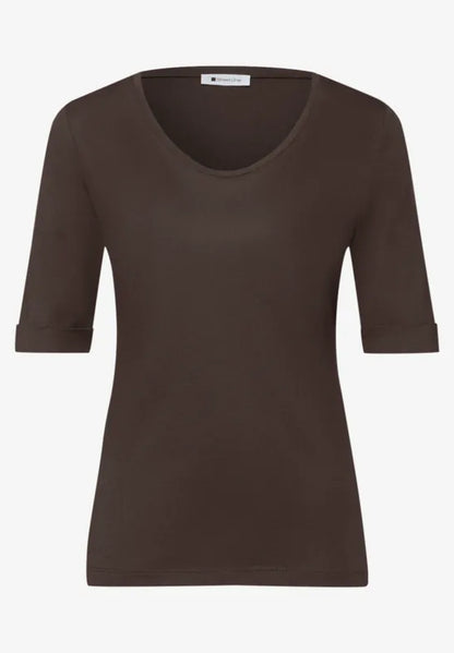 Street One Cotton V Neck T Shirt 324528