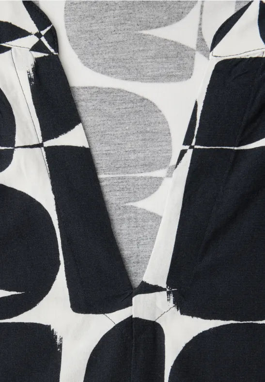 Street One Navy and white patterned top 324657