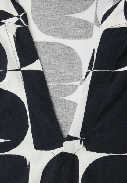 Street One Navy and white patterned top 324657