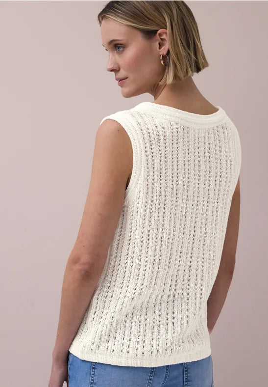 Street One knit waistcoat in Off White 325063