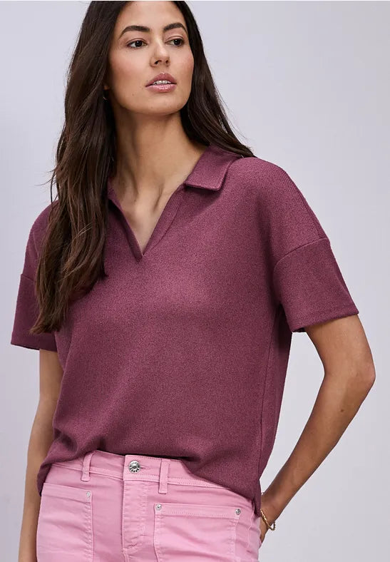 Street One Short Sleeve Knit with collar 325067