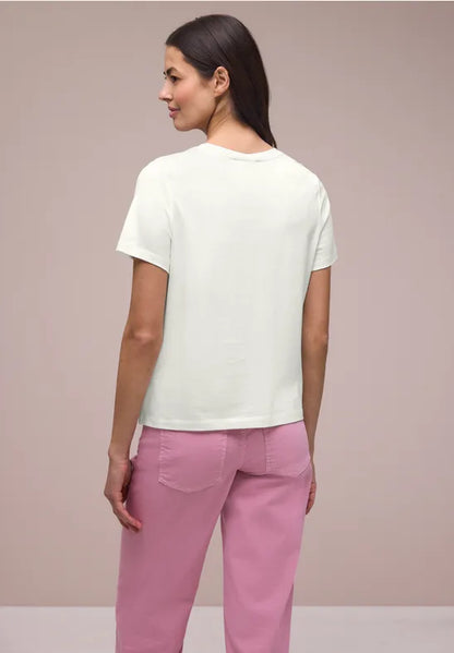 Street One Cotton t Shirt with heart Motif 325090