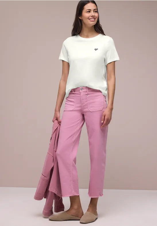 Street One Cotton t Shirt with heart Motif 325090