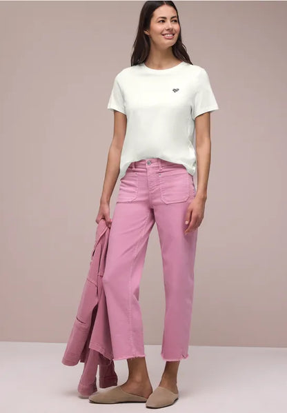 Street One Cotton t Shirt with heart Motif 325090