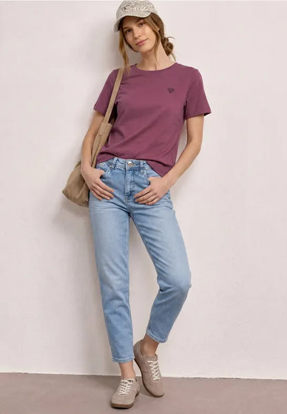 Street One Cotton t Shirt with heart Motif 325090