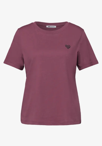Street One Cotton t Shirt with heart Motif 325090