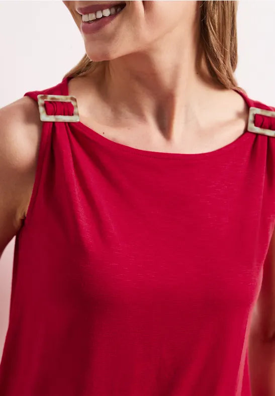 Street One Sleeveless top with shoulder detail 325242