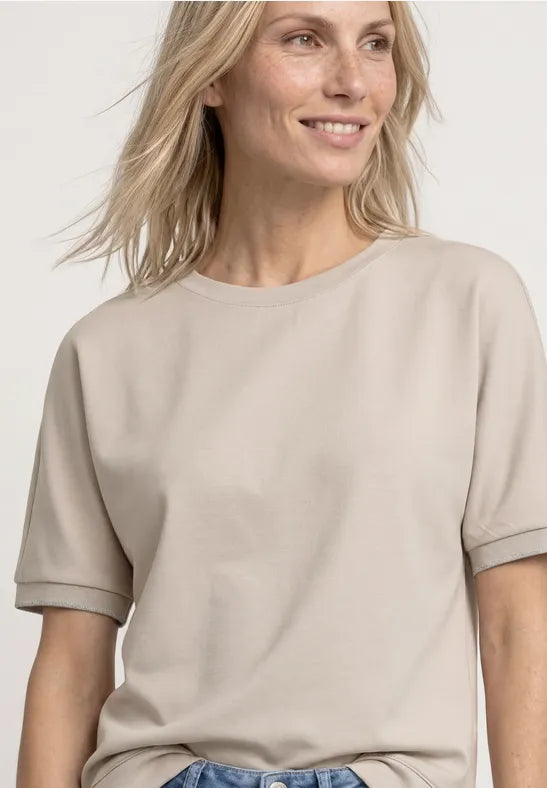 Street One Round neck top with lurex trim 325262