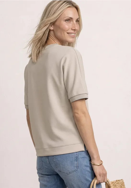 Street One Round neck top with lurex trim 325262
