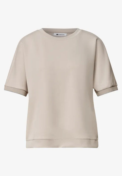 Street One Round neck top with lurex trim 325262