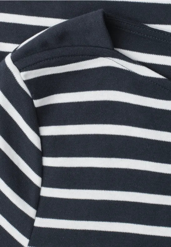 Street One Cotton Stripe T Shirt in Pink or Navy 325572