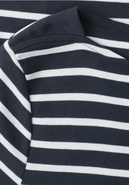 Street One Cotton Stripe T Shirt in Pink or Navy 325572