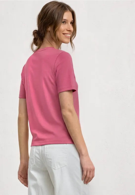 Street One Jersey Top with Chest Pocket Detail | Short Sleeve | 325603