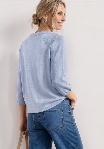 Street One Knit-Look Top with Drawstring Hem | 3/4 Sleeve | 325612