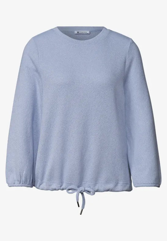 Street One Knit-Look Top with Drawstring Hem | 3/4 Sleeve | 325612