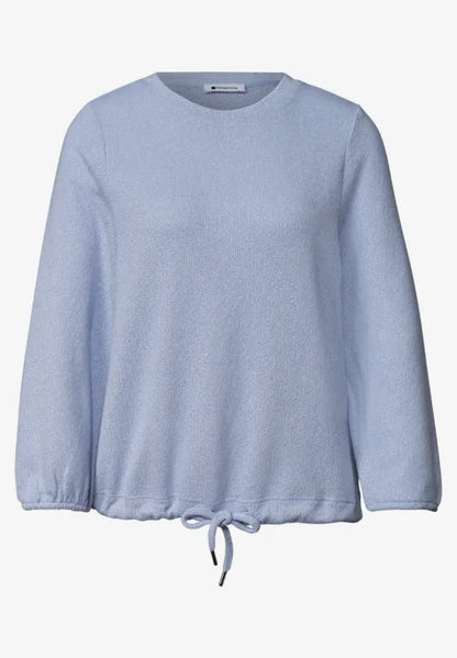 Street One Knit-Look Top with Drawstring Hem | 3/4 Sleeve | 325612