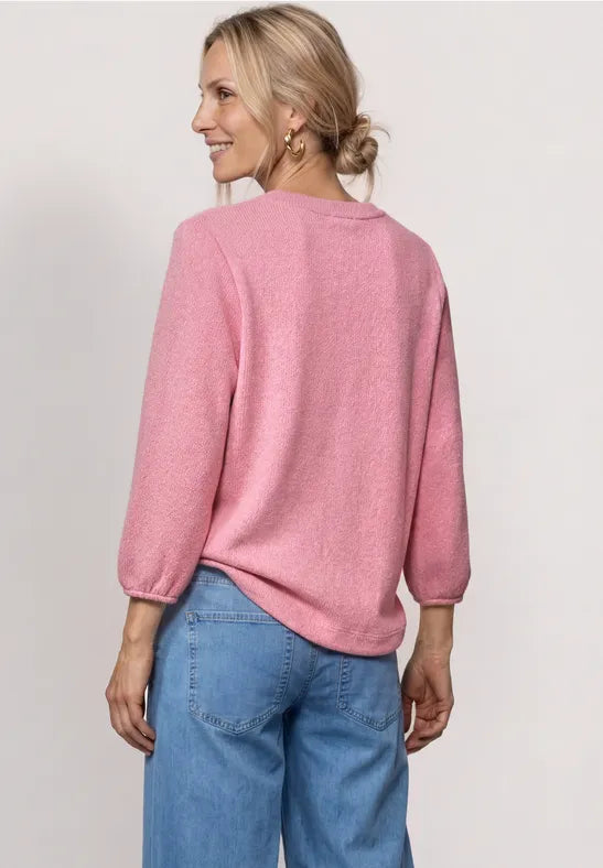 Street One Knit-Look Top with Drawstring Hem | 3/4 Sleeve | 325612