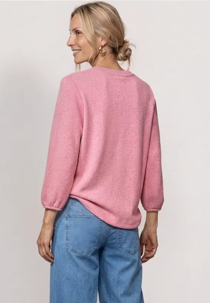 Street One Knit-Look Top with Drawstring Hem | 3/4 Sleeve | 325612
