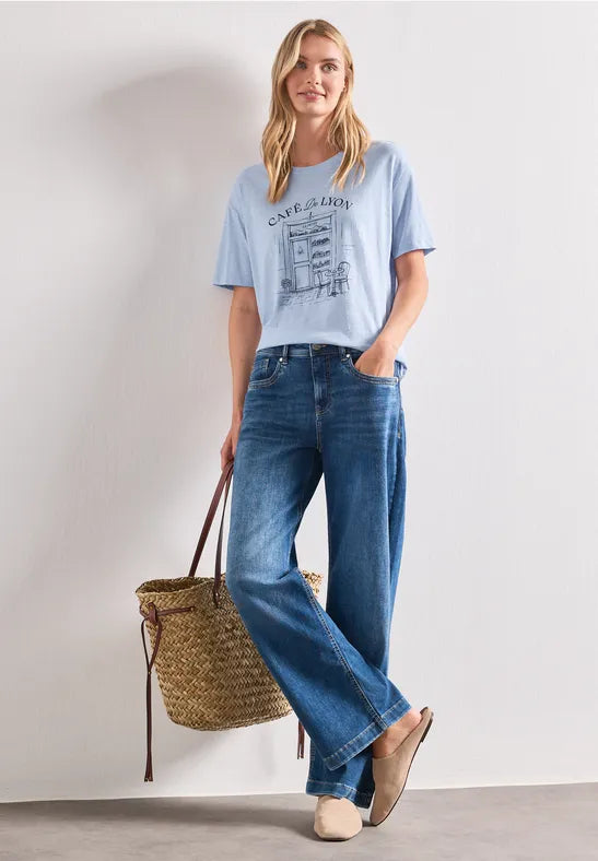 Street One Cotton T Shirt with front print 325627