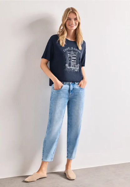 Street One Cotton T Shirt with front print 325627