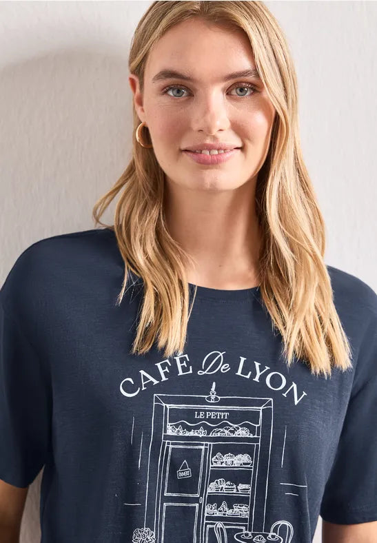 Street One Cotton T Shirt with front print 325627