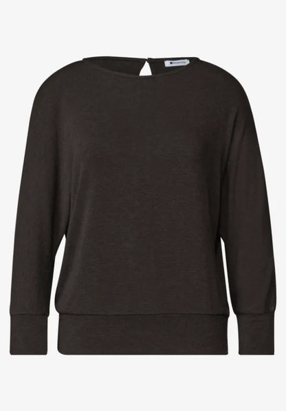 Street One Batwing Fine Knit In Black Coffee 325706